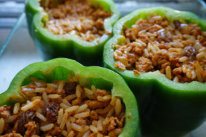 homemade Picadillo Stuffed Peppers